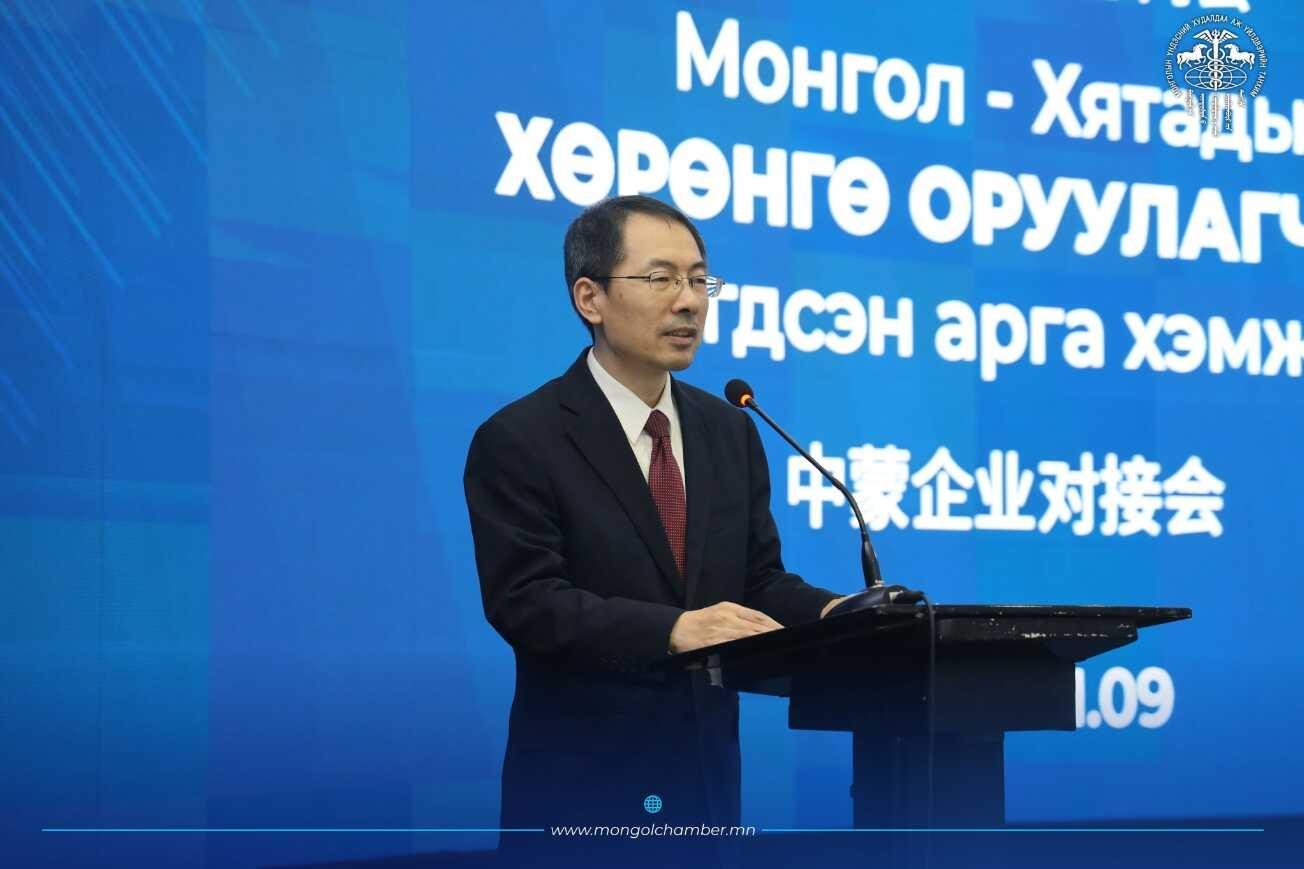 Counsellor Liu Jingzhi speaking